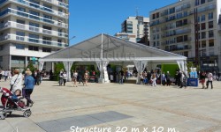 13- Structure chapiteau 20mx10m, pignon transparent