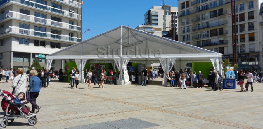 13- Structure chapiteau 20mx10m, pignon transparent