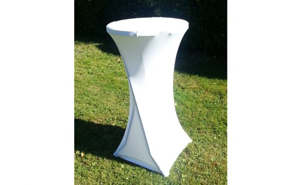 Nappage mobilier – Housse lycra blanche ou noire mange debout