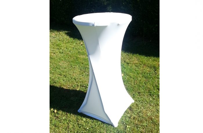 Nappage mobilier – Housse lycra blanche ou noire mange debout