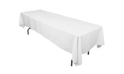 Nappage mobilier – Table rectangulaire blanche