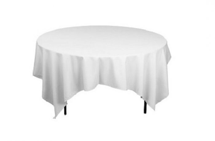 Nappage mobilier – Table ronde blanche