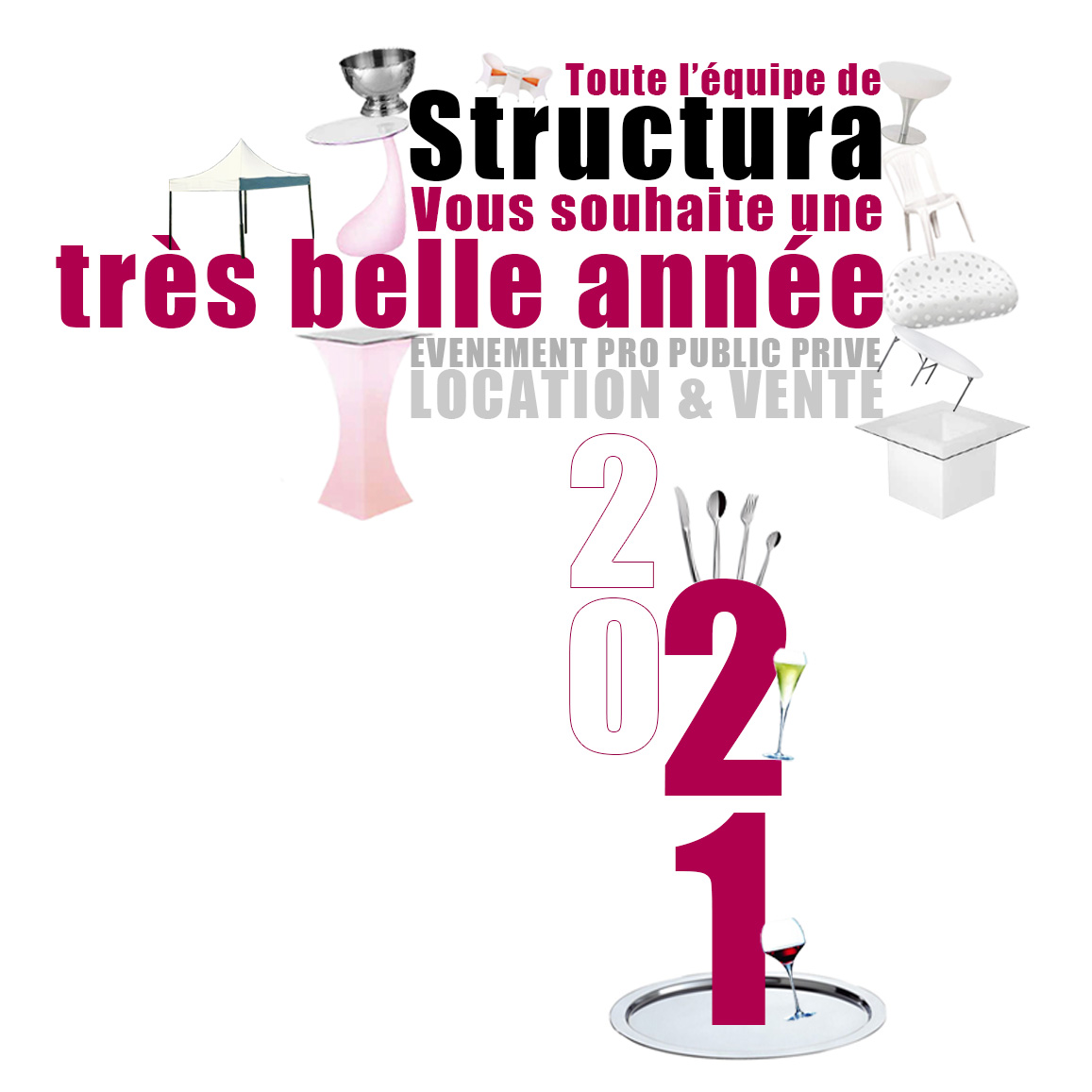 Voeux 2021 Structura location vente matériels de réception