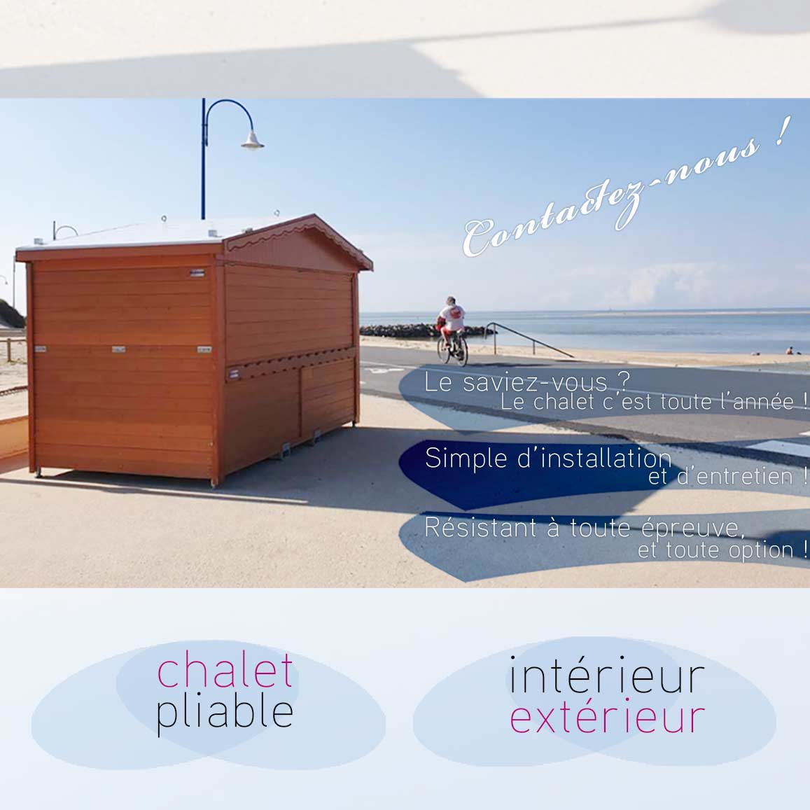 location vente chalet pliable intérieur extérieur Structura