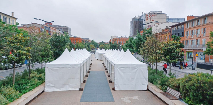 03 – Pagodes alignées 3mx3m pour des stands