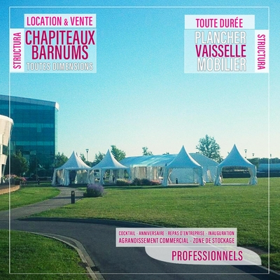 Professionnels : choisissez vos structures et options pour votre événement professionnel