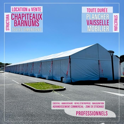 Vous organisez un événement d'entreprise ? Optez pour une grande structure de type chapiteau barnum pour un confort maximal