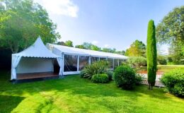 Structura propose la location de chapiteau barnum de 20mx30m pour anniversaire, mariage, cocktail, réception, repas famille, repas entreprise sur Toulouse, Montauban, Castres, Albi, Auch, Carcassonne, Perpignan, Rodez