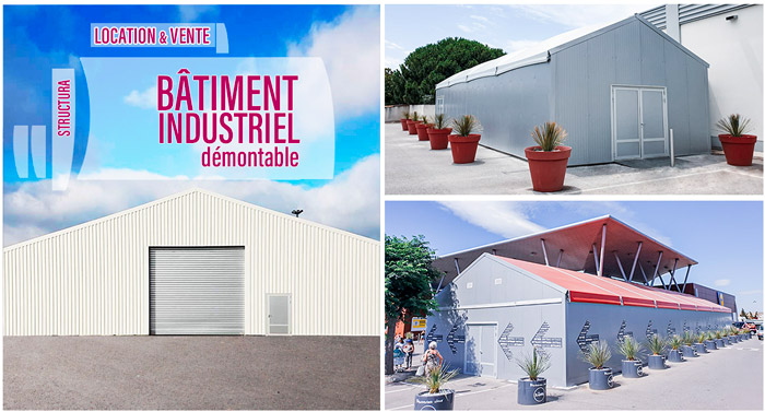 Structura propose la location de batiment industriels démontables sur une courte, moyenne et longue durée pour du stockage ou agrandissement sur Toulouse, Castres, Albi, Carcassonne, Auch, Rodez, Montauban, Lavaur