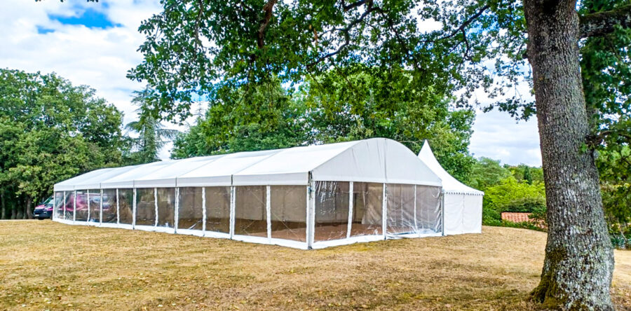 09 – Structure chapiteau barnum rideaux cristal 10mx15m