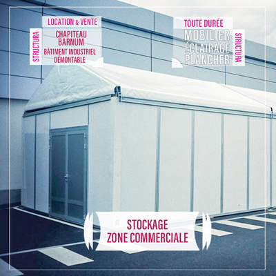 Vous souhaitez augmenter votre espace de vente ou de stockage, organiser une réception professionnel avec un chapiteau barnum ou un bâtiment industriel démontable
